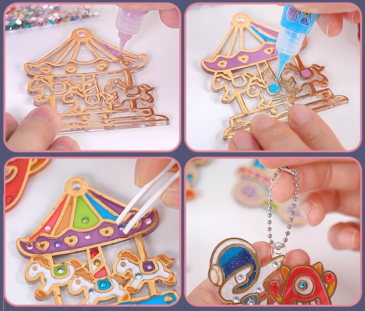 ZESTAW ARTYSTYCZNY KREATYWNY DO MALOWANIA SZABLONY WZORY ZAWIESZKI NAUKA Marka ProNice