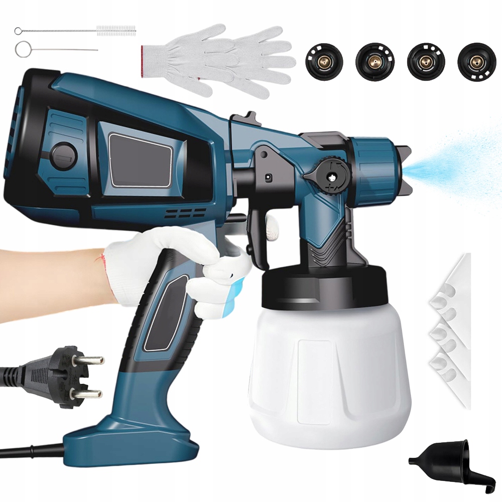 Elektrická Malířská Pistole Na Malování Stěn 1400 ML 850 W 4 Trysky