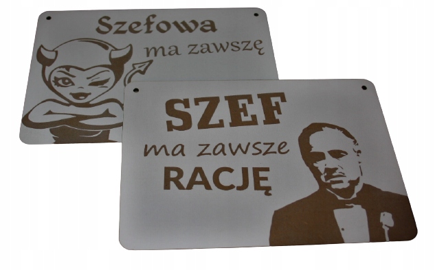 

Tabliczka zawieszka Złote Myśli Dom Szef Praca