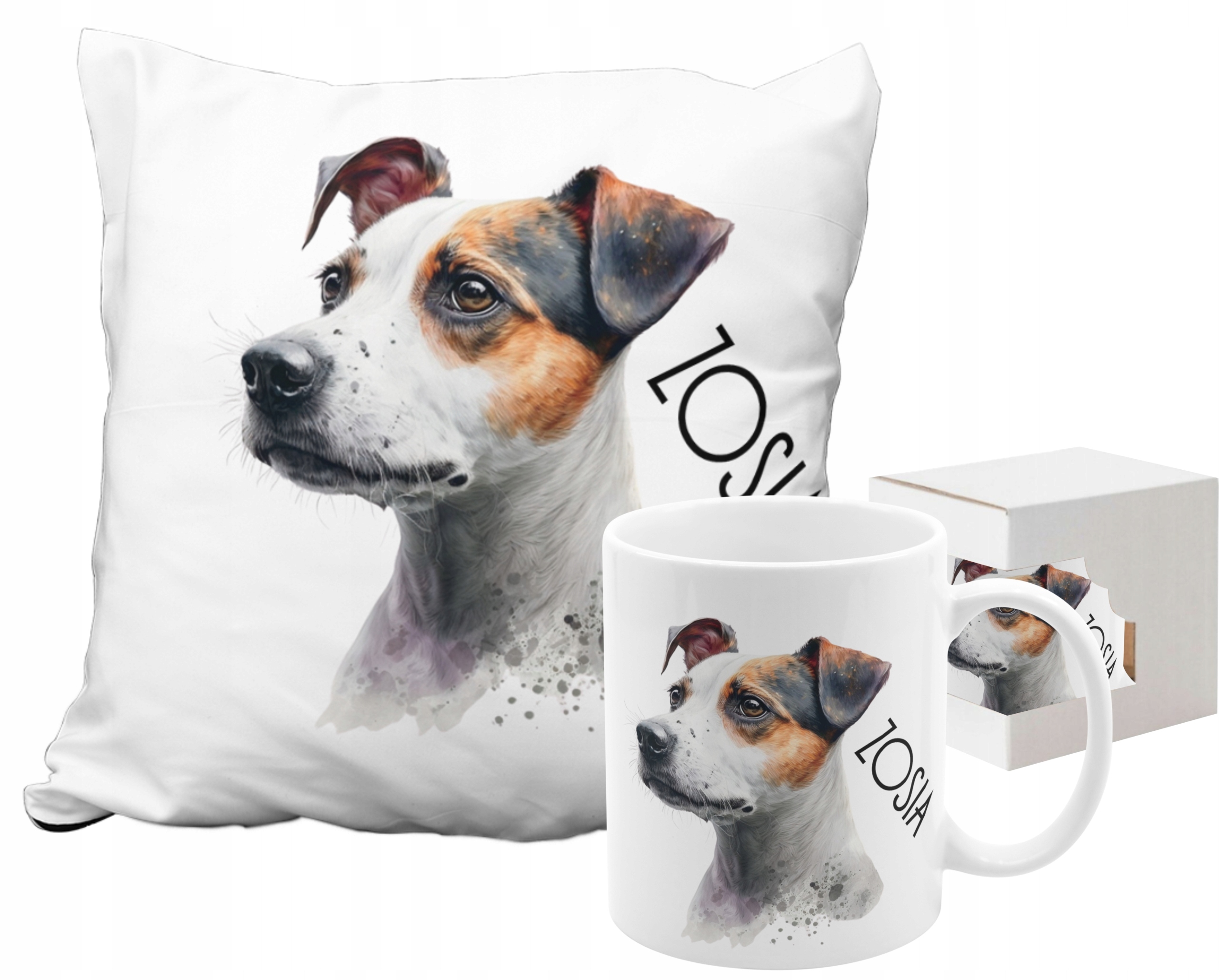 ZESTAW KUBEK PODUSZKA JACK RUSSELL JRT Z IMIENIEM EAN (GTIN) 6096228157149