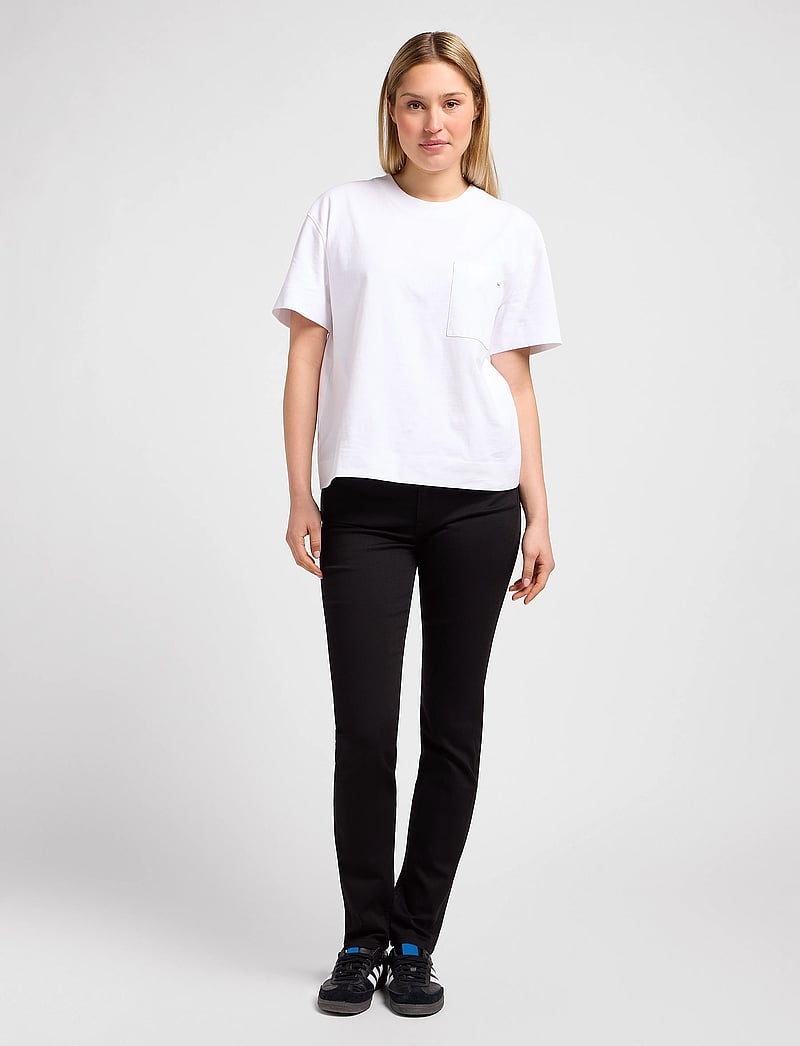 Lee Černé Dámské Džíny S Vysokým Pasem A Úzké Nohavice Na Zip 24/31 6FA