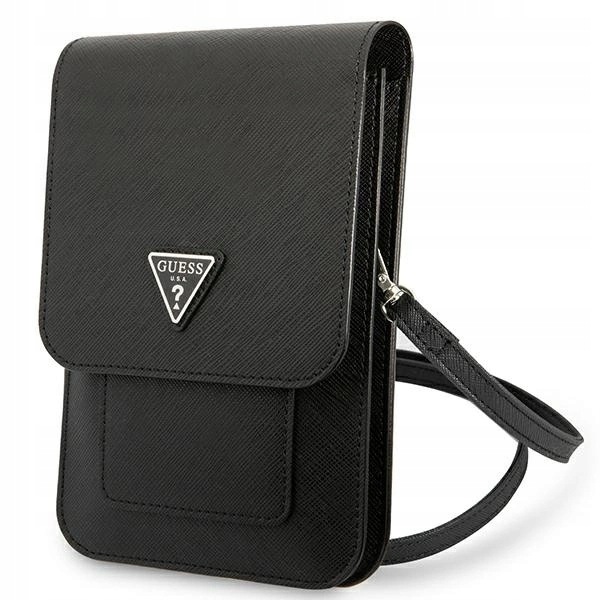 Kabelka Guess Saffiano Triangle černá