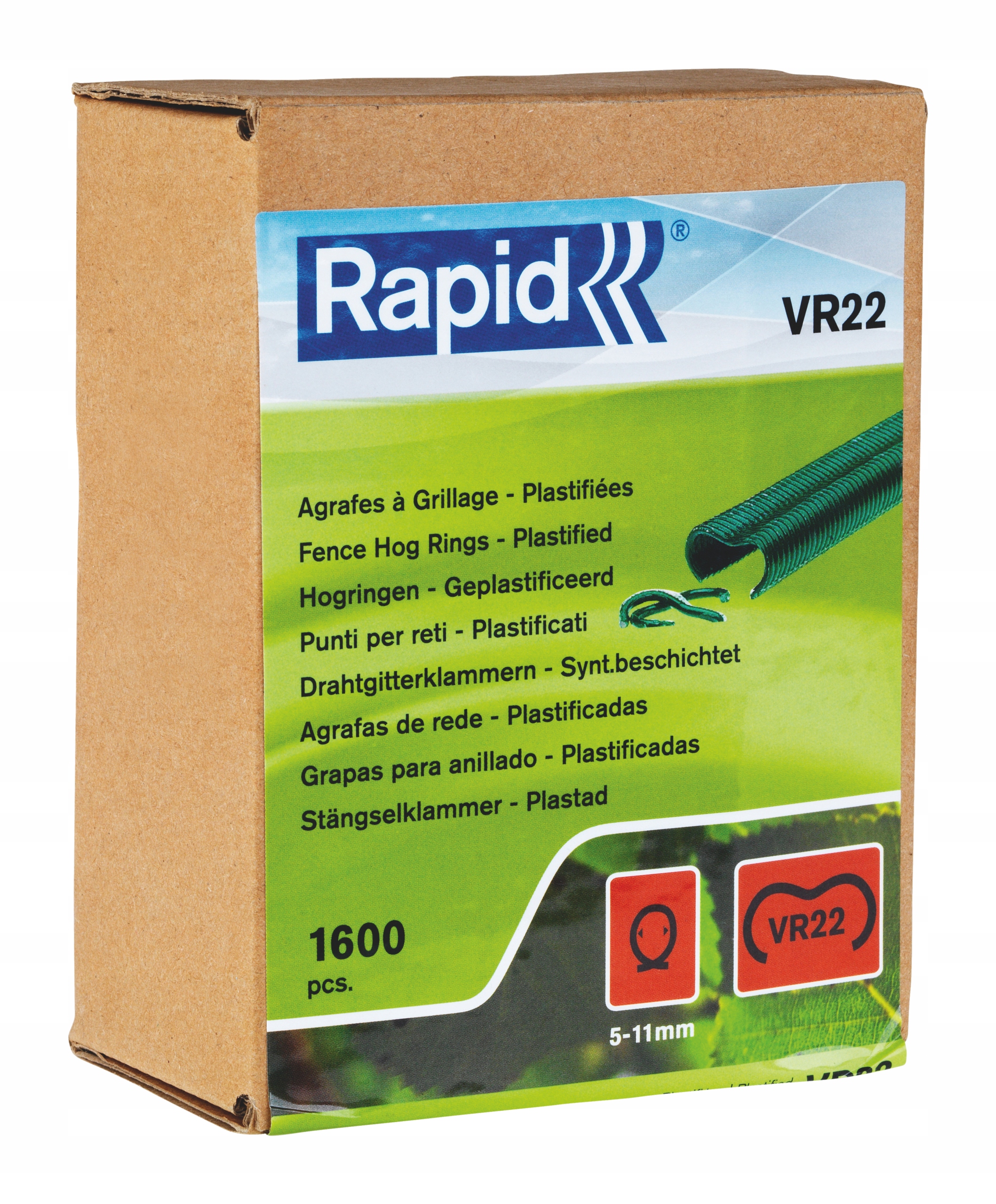 

Zszywki ogrodzeniowe VR22 1600szt. Zielone Rapid
