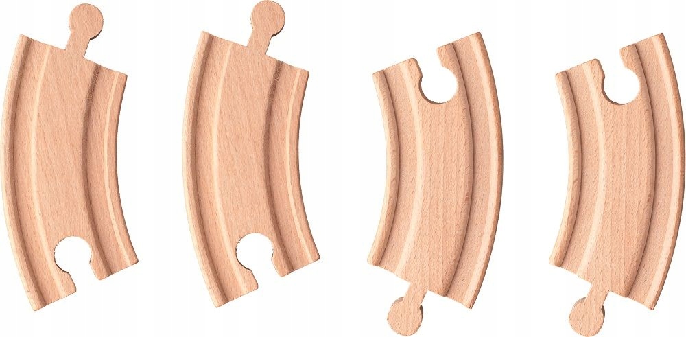 

Zestaw krótkich Torów Kolejka drewniana 10 cm