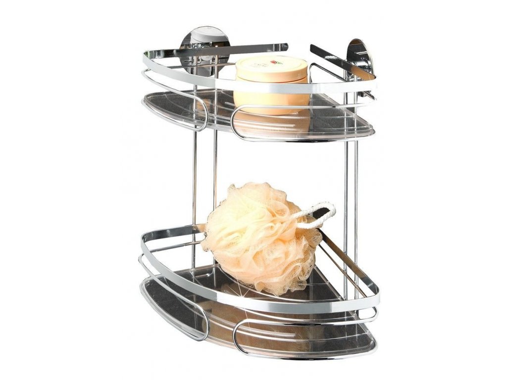 Rohová koupelnová polička Turbo-Fix