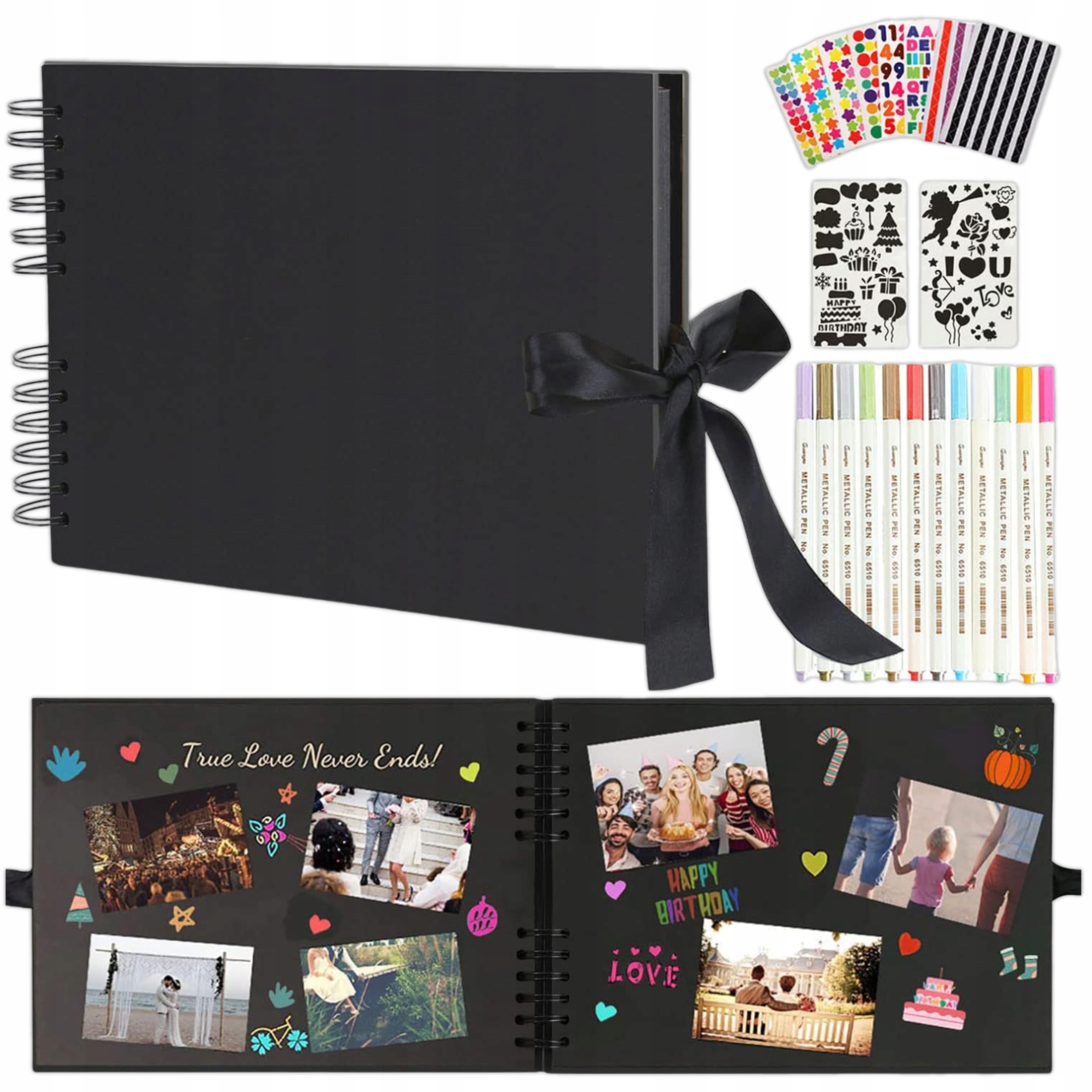 Album Scrapbooking Fotograficzny Na Zdjęcia Wklejane Zdobienia Diy Zestaw