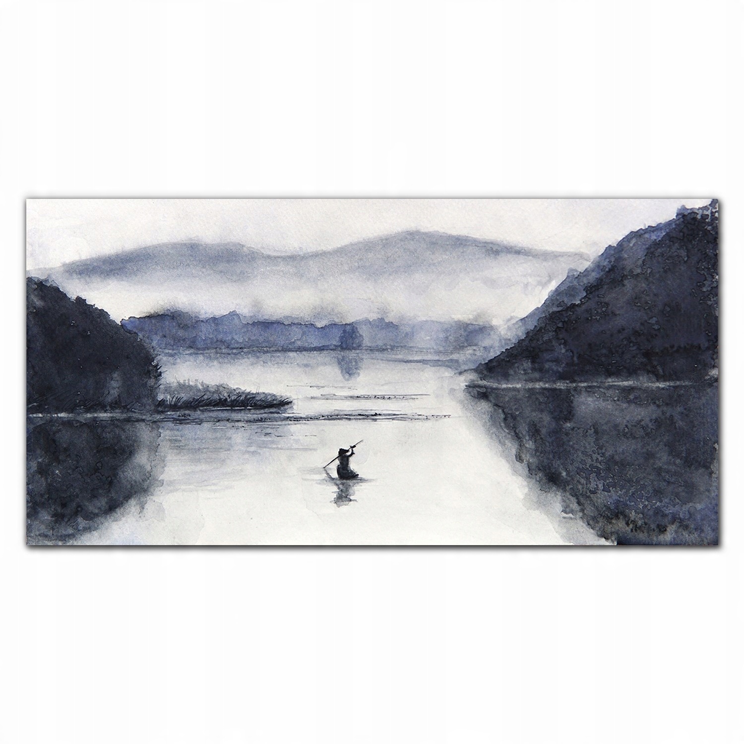 

Fotoobraz akryl wiszący 120x60 Akwarela łódź rybak