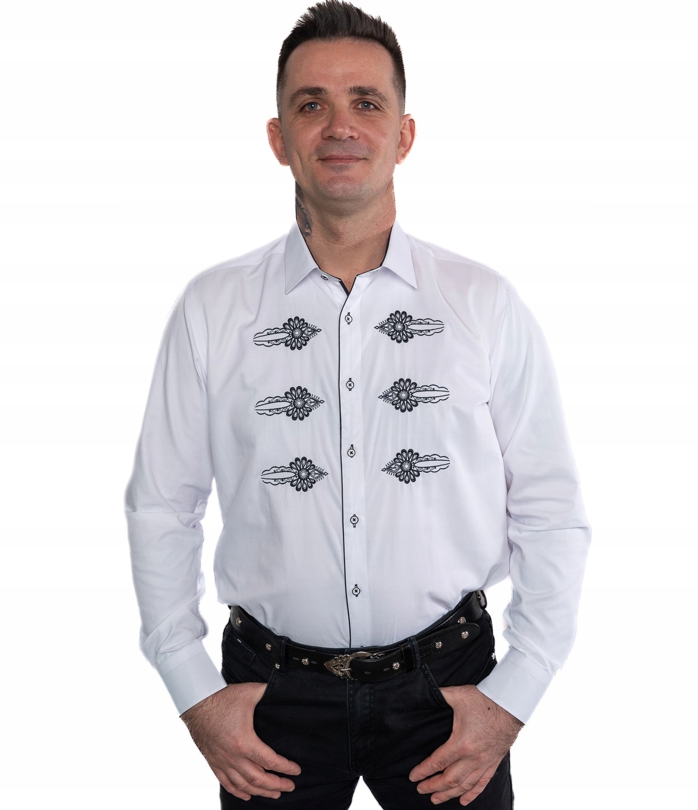 Horalská košile vyšívaná z bavlny, folková