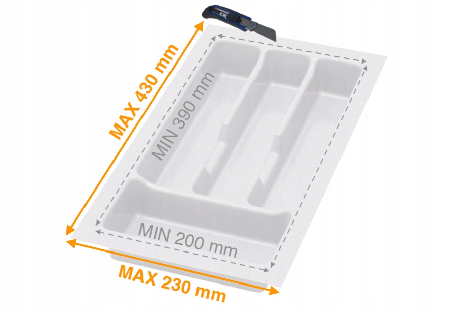 WKŁAD NA SZTUĆCE DO SZUFLADY BLUM ORGANIZER UNI 30 Marka Rejs