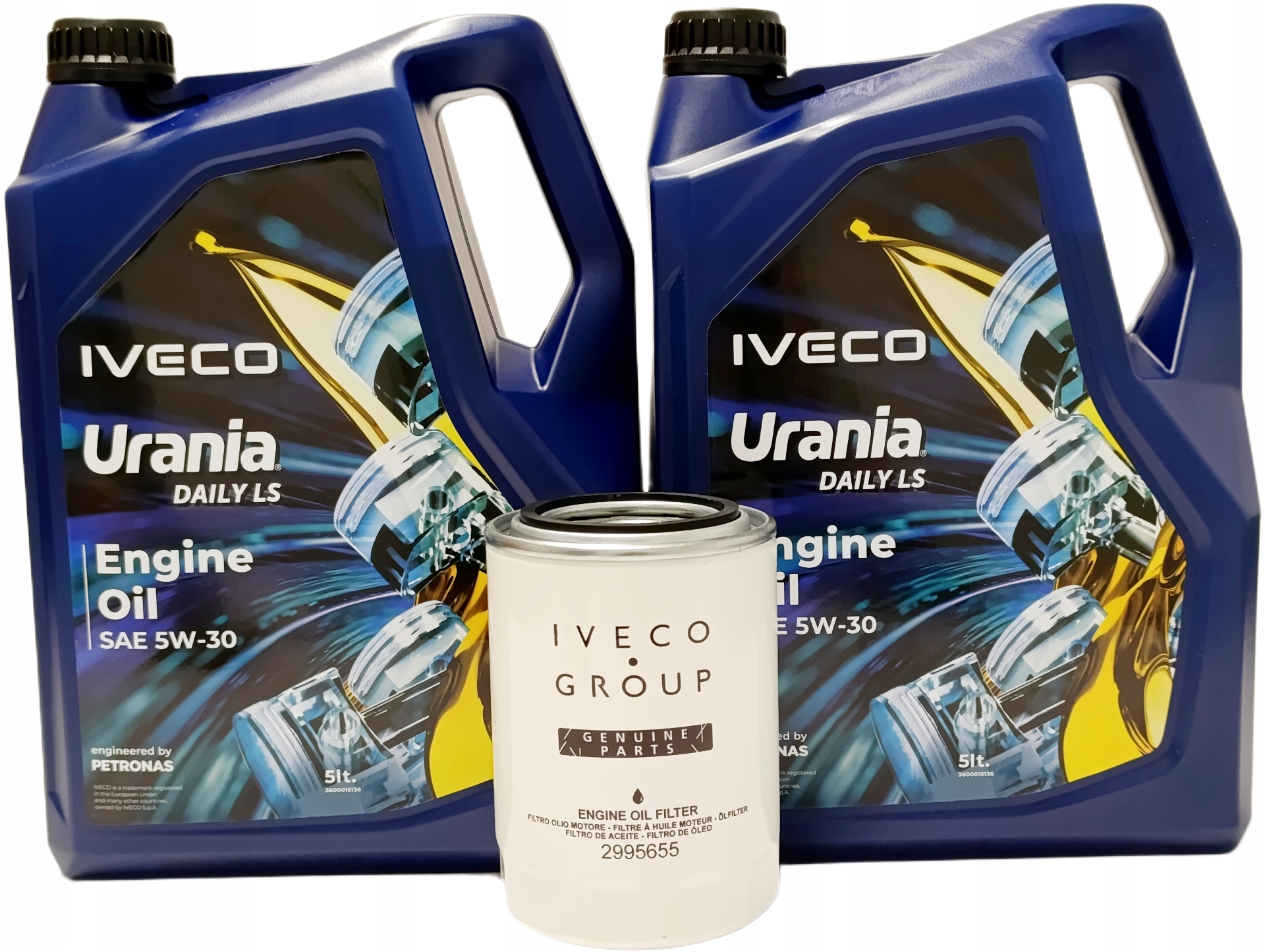 Olej Petronas Urania Daily Ls 5W30 10L Filtr Oryginał Iveco 2995655
