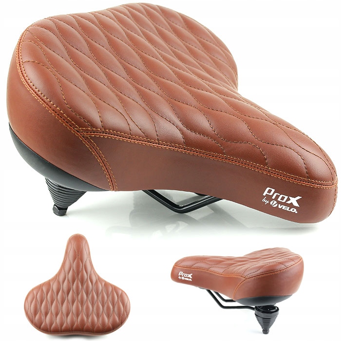 Siodełko Velo ProX VL-8080 Brązowe Cruiser Duże 270 mm