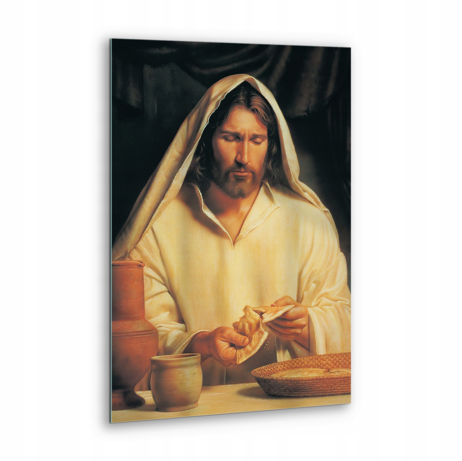 Nástěnný obraz na skle Ježíš Lámající chléb