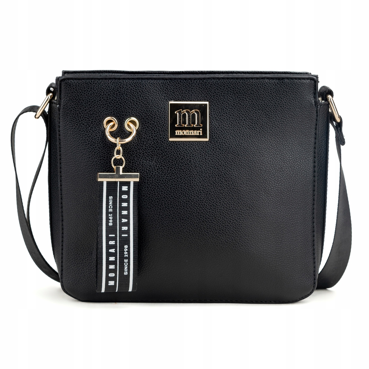 Torebka listonoszka Monnari BAG0020-020 ekoskóra czarna