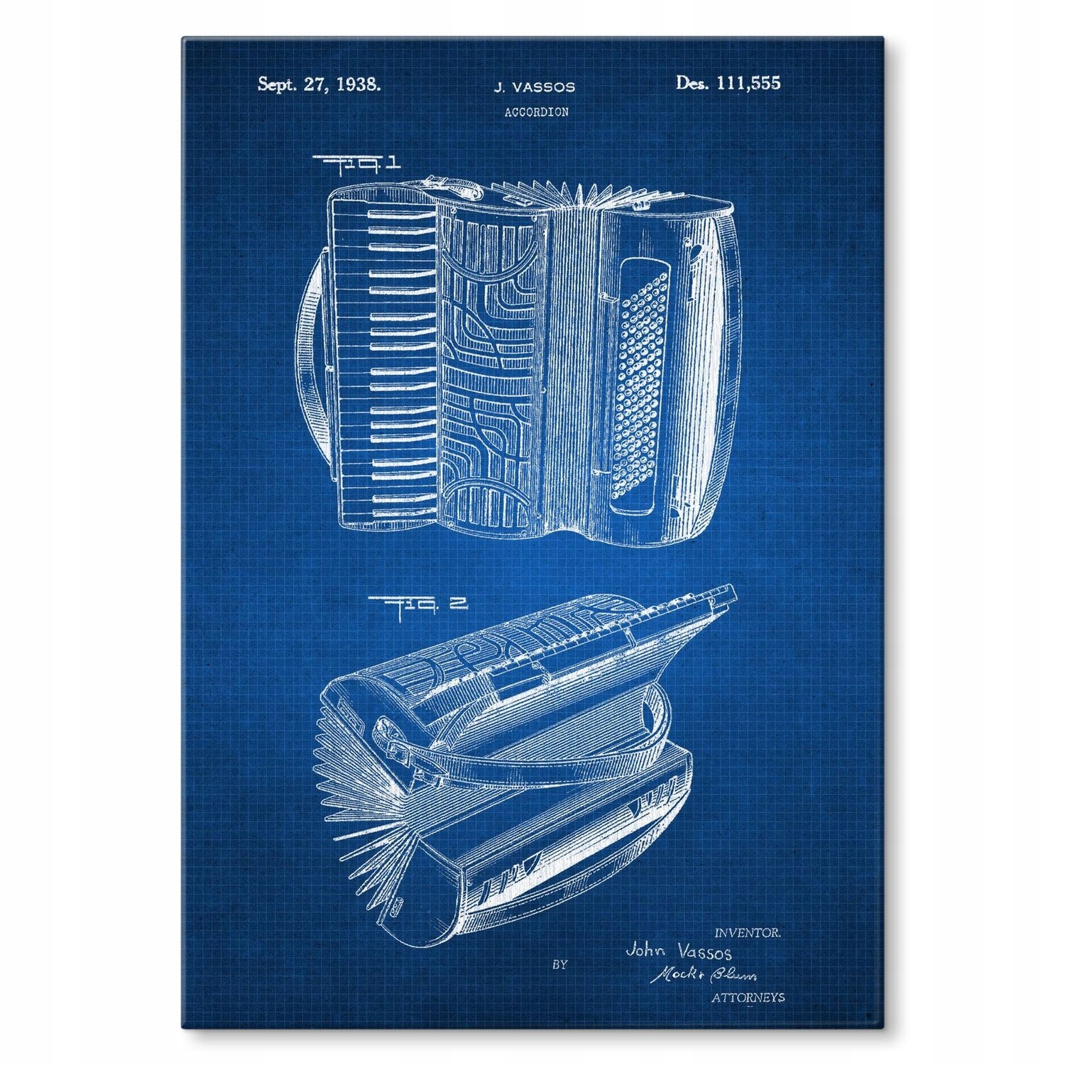 Kovový plakát Accordion Instrument Tech Szyld Plech 30 x 42 cm Dárek