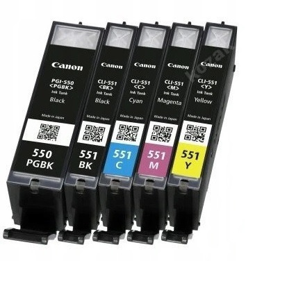 Oryginalne Tusze Canon PGI550 CLI551 IP7250 MG5650