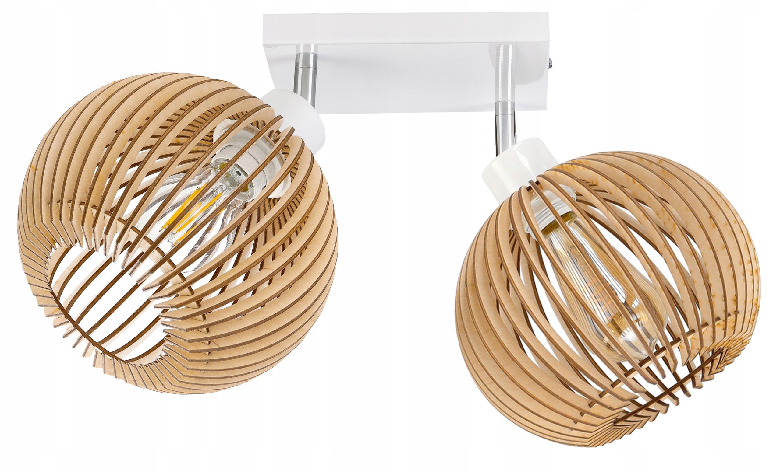 

Lampa plafon żyrandol ruchomy sufit klosz drewno 2