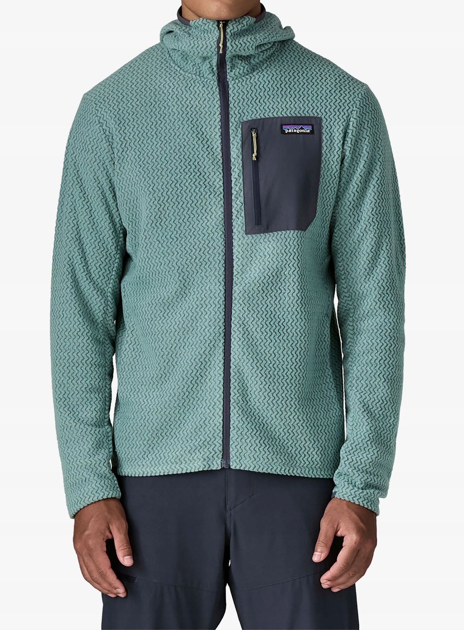Bluza z kapturem Patagonia R1 Air Full-Zip Hoody blue sage L