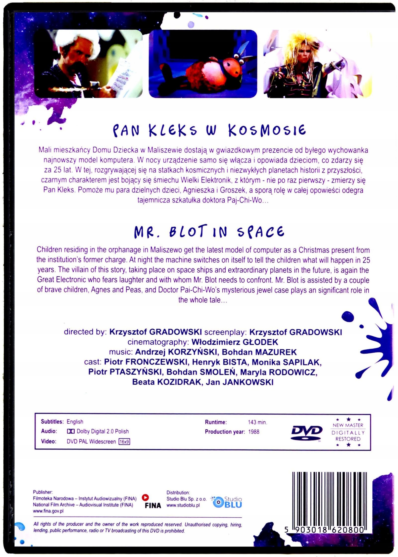 PAN KLEKS W KOSMOSIE (DIGITALLY RESTORED) (DVD) Rodzaj wydania Wydanie pełne