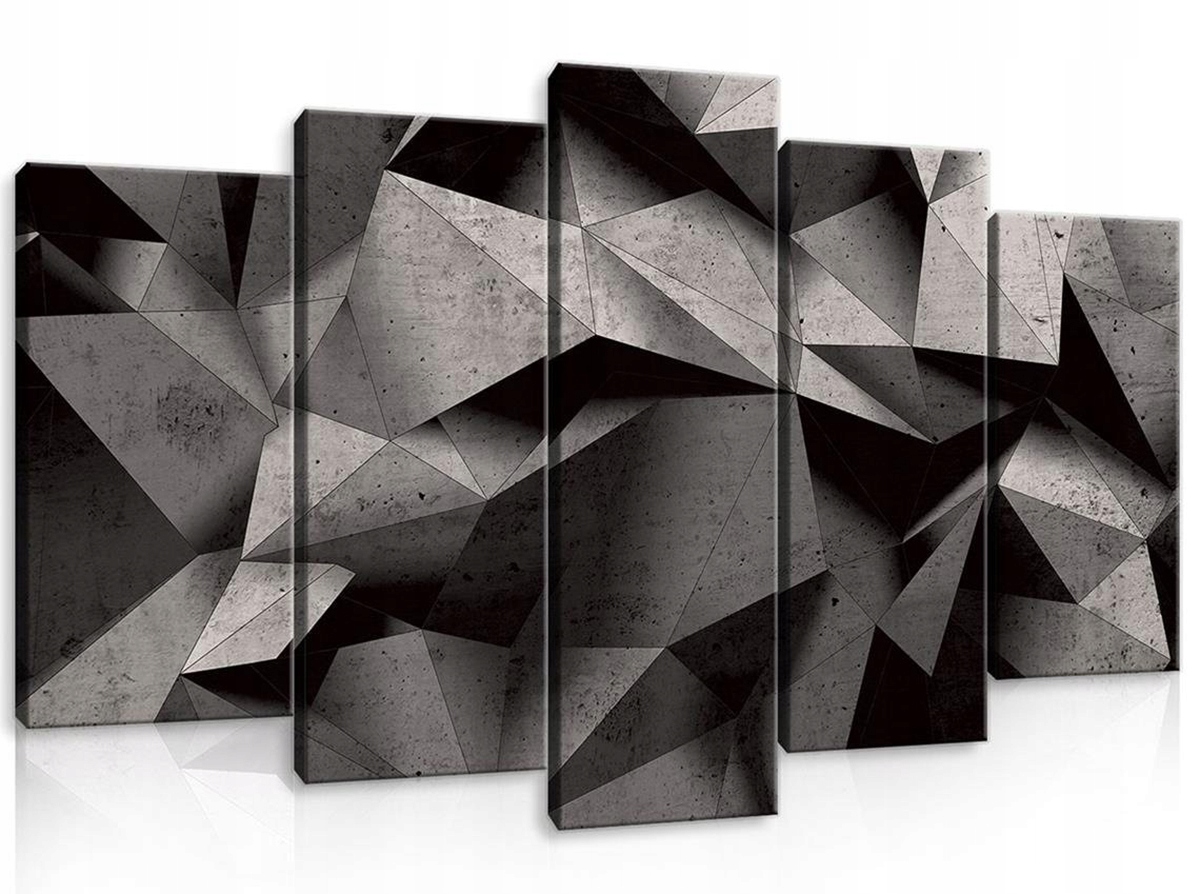 Obraz Na Plátně Canvas 100x60 Trojúhelníky 3D Abstrakce Bryly Geometrie