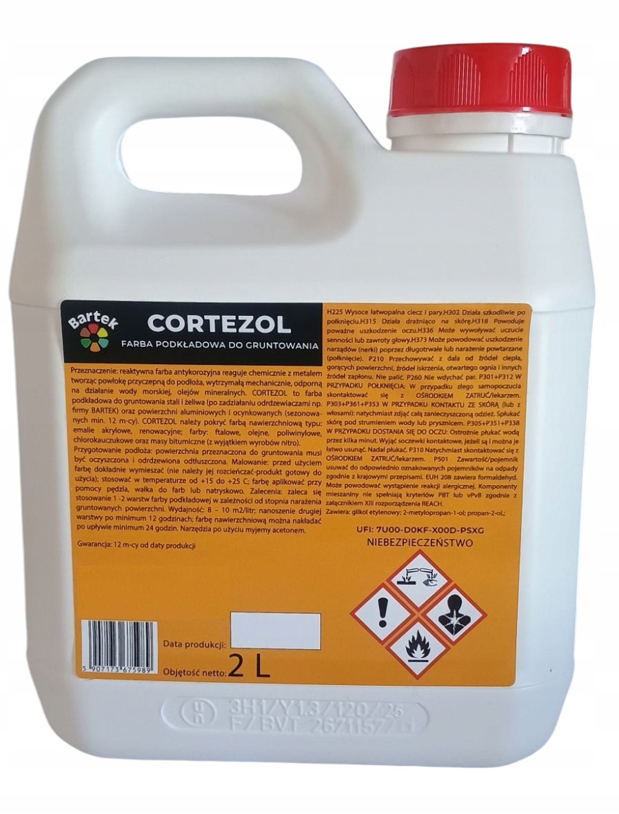 Cortezol – Reaktivní Barva Pro Základní Nátěr, Antikorozní, 2 L