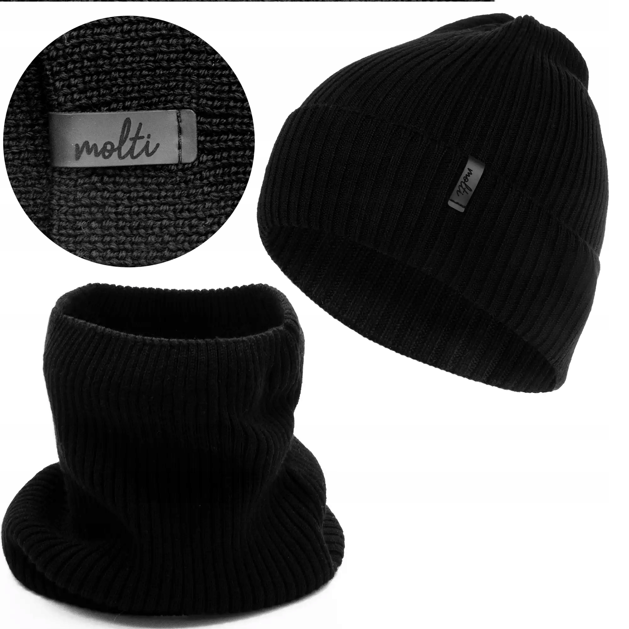 Dámská zimní vlněná Set: Nákrčník Čepice teplá Merino vlna 55-60