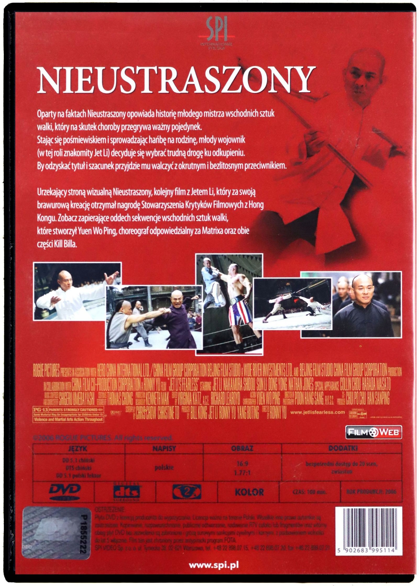 NIEUSTRASZONY (FILMBOX) (DVD) Gatunek przygodowe