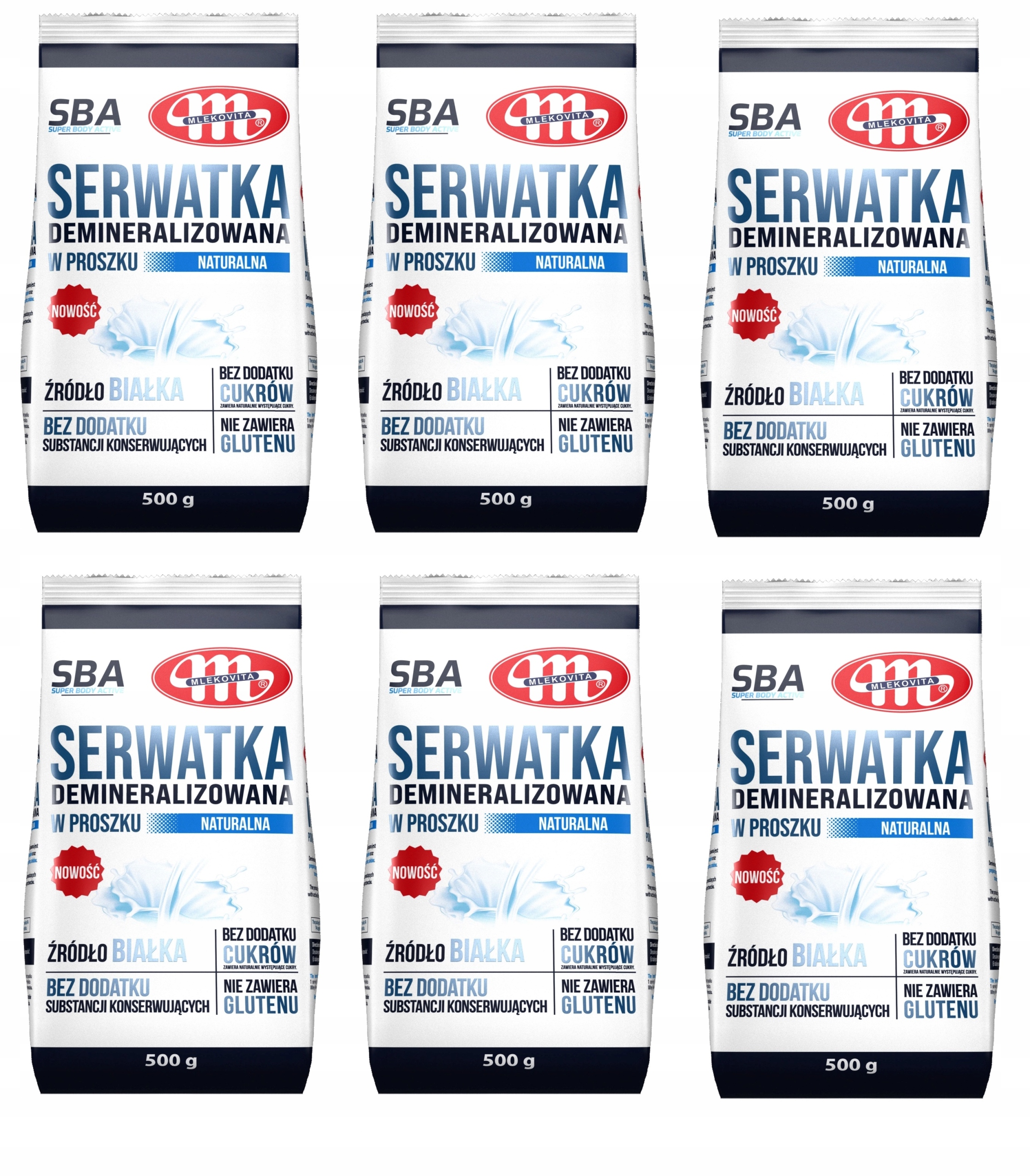 Mlekovita Sba Demineralizovaná syrovátka V Prášku 6 x 500 g 100% přírodní