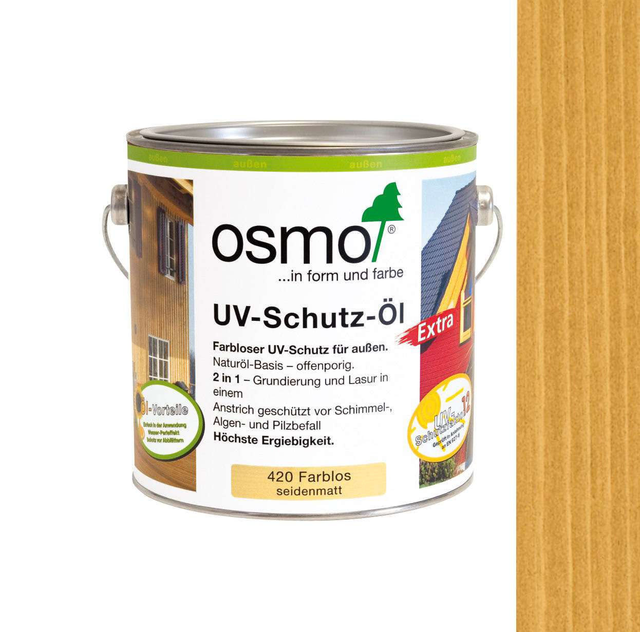 Olej Ochronny do Drewna przed Uv Osmo 420 Uv Extra na zewnątrz 0,75L