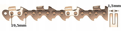 Łańcuch do piły 3/8" 1,5mm Trilink Rodzaj rolka