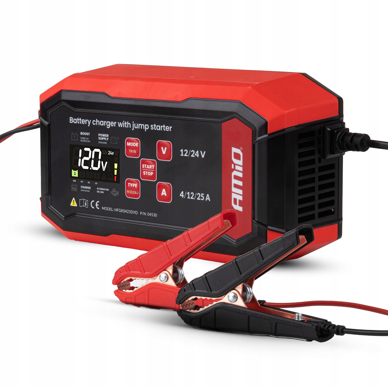 Usmerňovač 12/24V AMiO Pro 25A IP65 Boost Agm Gel LiFePO4 (lfp)