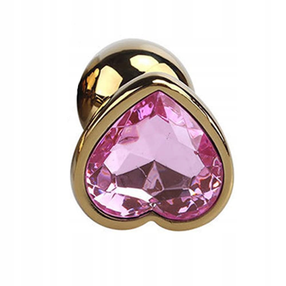 GLITTER GOLD Anal Plug Set with Crystal Heart for Women and Men — miniatura 2