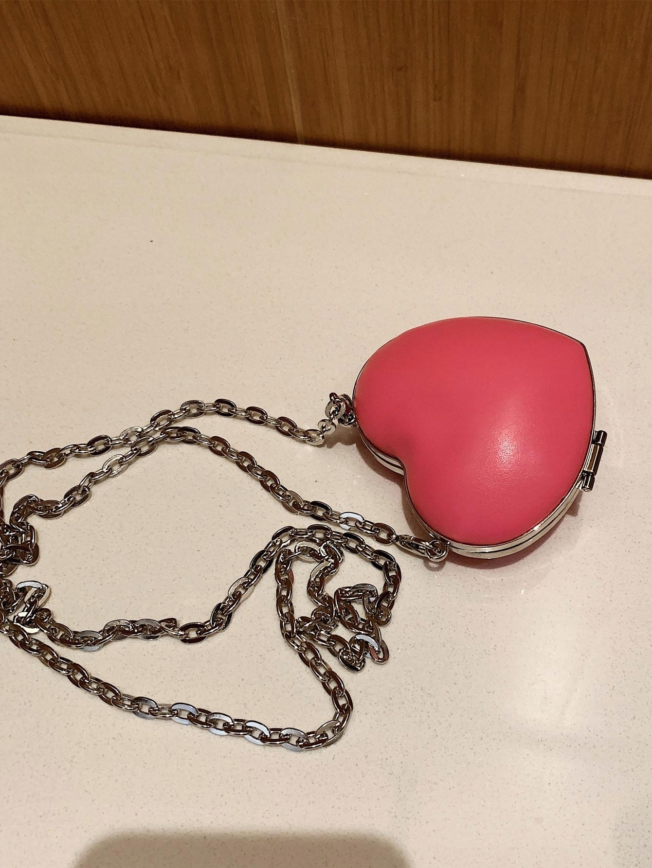 TOREBKA MINI ŁAŃCUSZEK RÓŻOWA SHEIN Materiał dominujący skóra ekologiczna