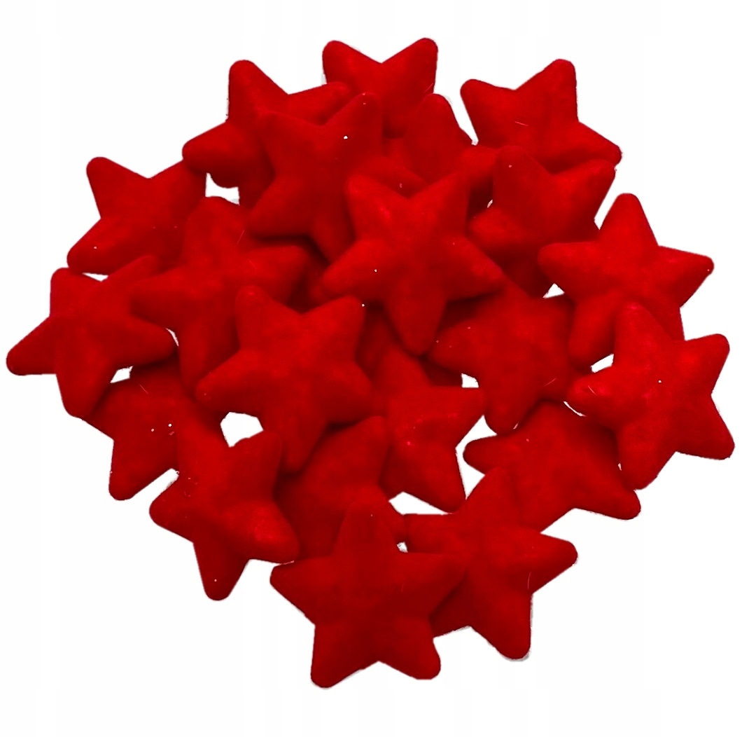 

Gwiazdki Flokowane Wianka Stroika Czerwone 24SZT