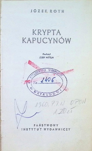 Joseph Roth - Krypta kapucynów