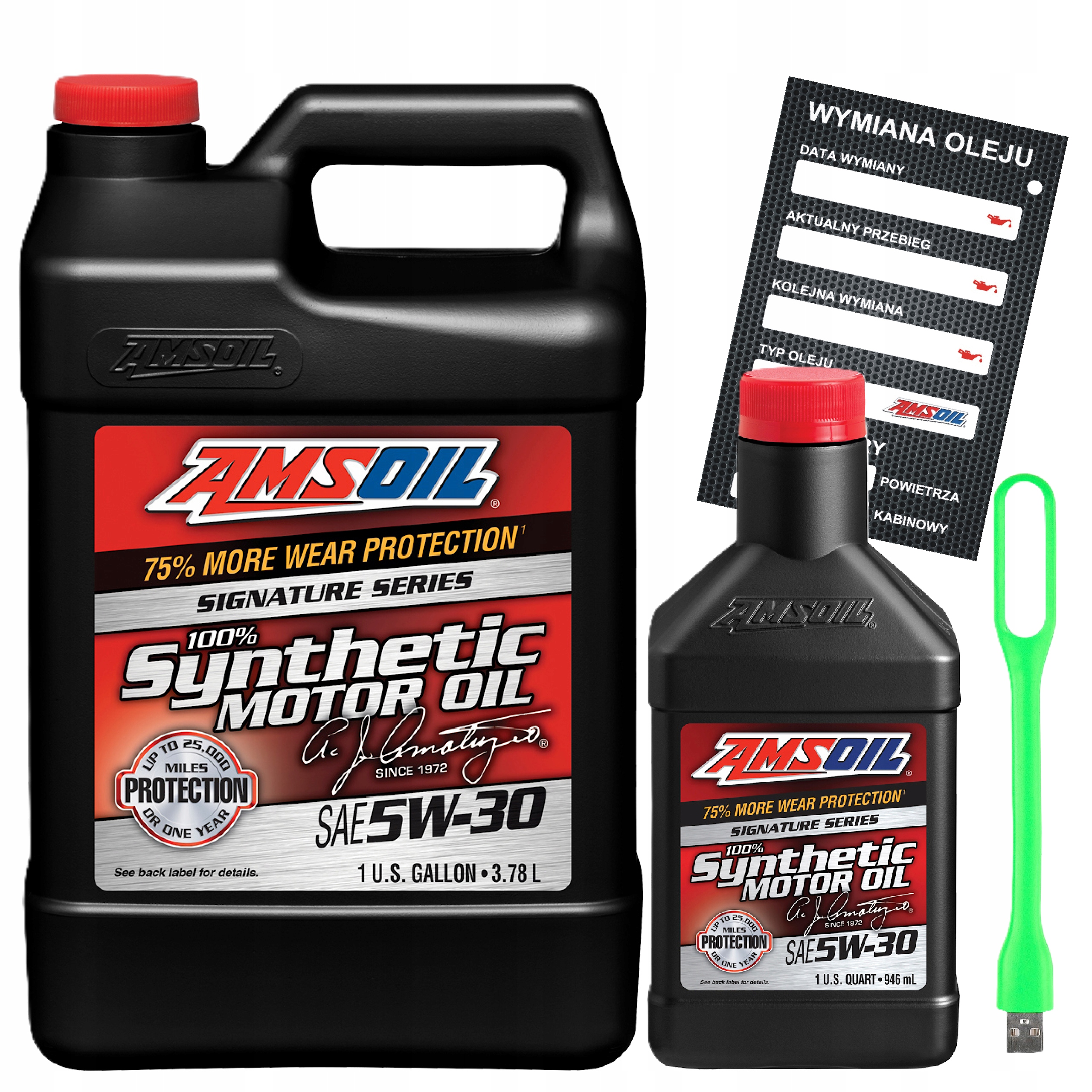 Amsoil 5w30 Signature Series 100% Syntetyk Asl Zestaw galon kwarta 4,73l