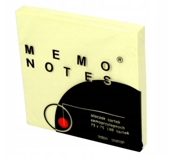 

Notes Memo Żółty Kartki Samoprzylepne 100 kartek