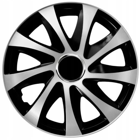 

4x Kołpaki Extra Drift Zestaw srebrno-czarne 15''
