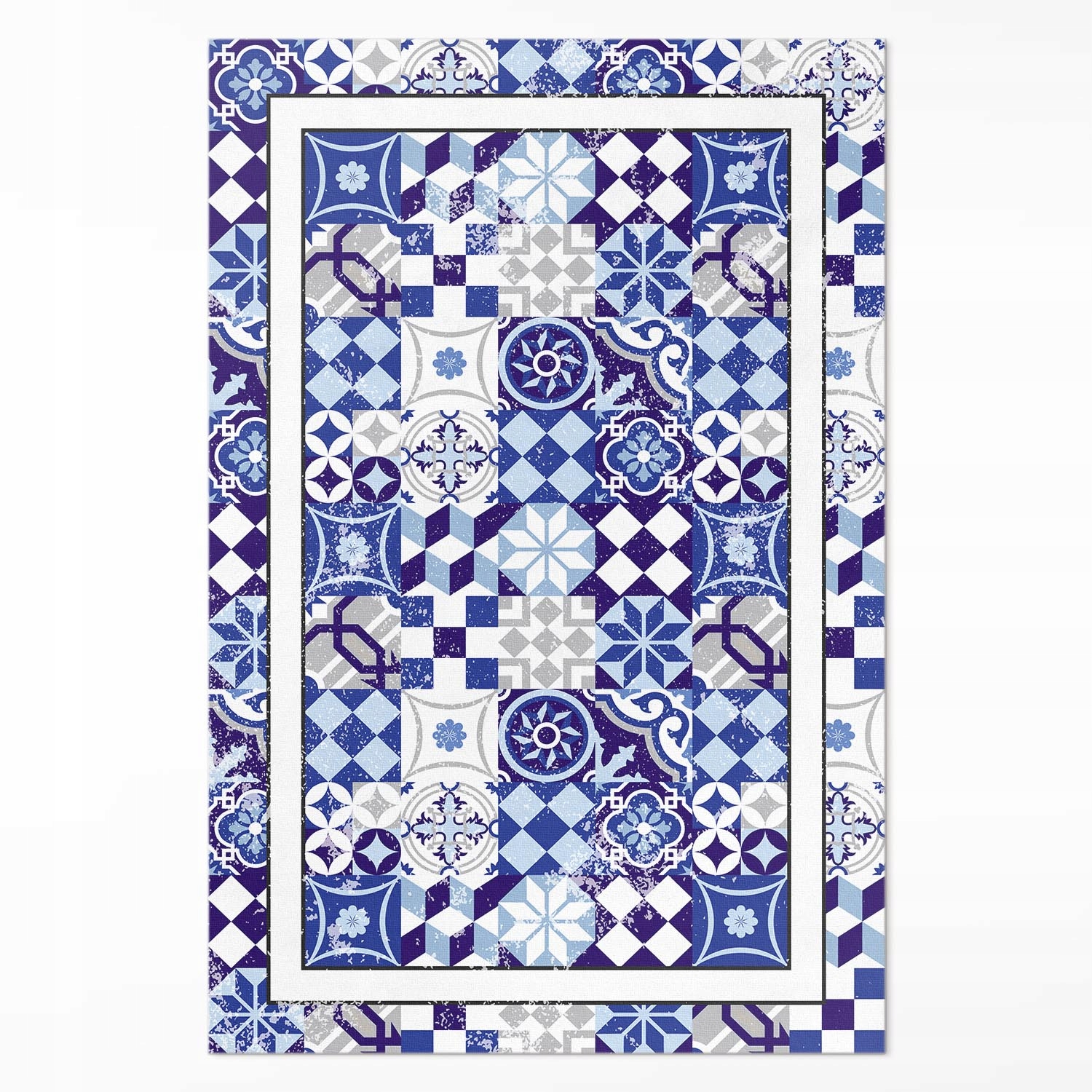 Koberec Vinyl do spálne Španielske dlaždice dekoratívna mozaika 80x120 cm