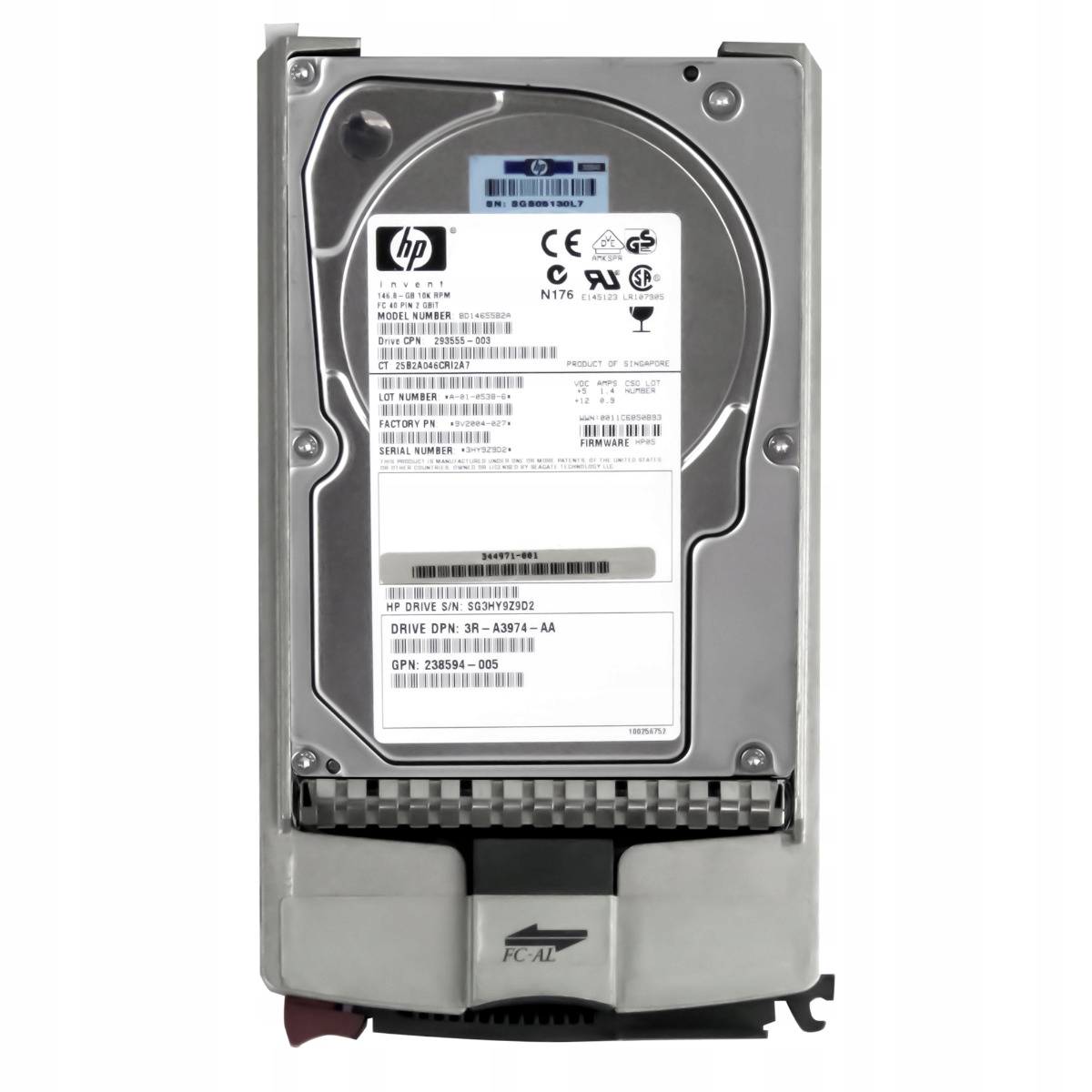 Hp 293555-003 146GB 10K 8MB Fc 3.5" BD14655B2A