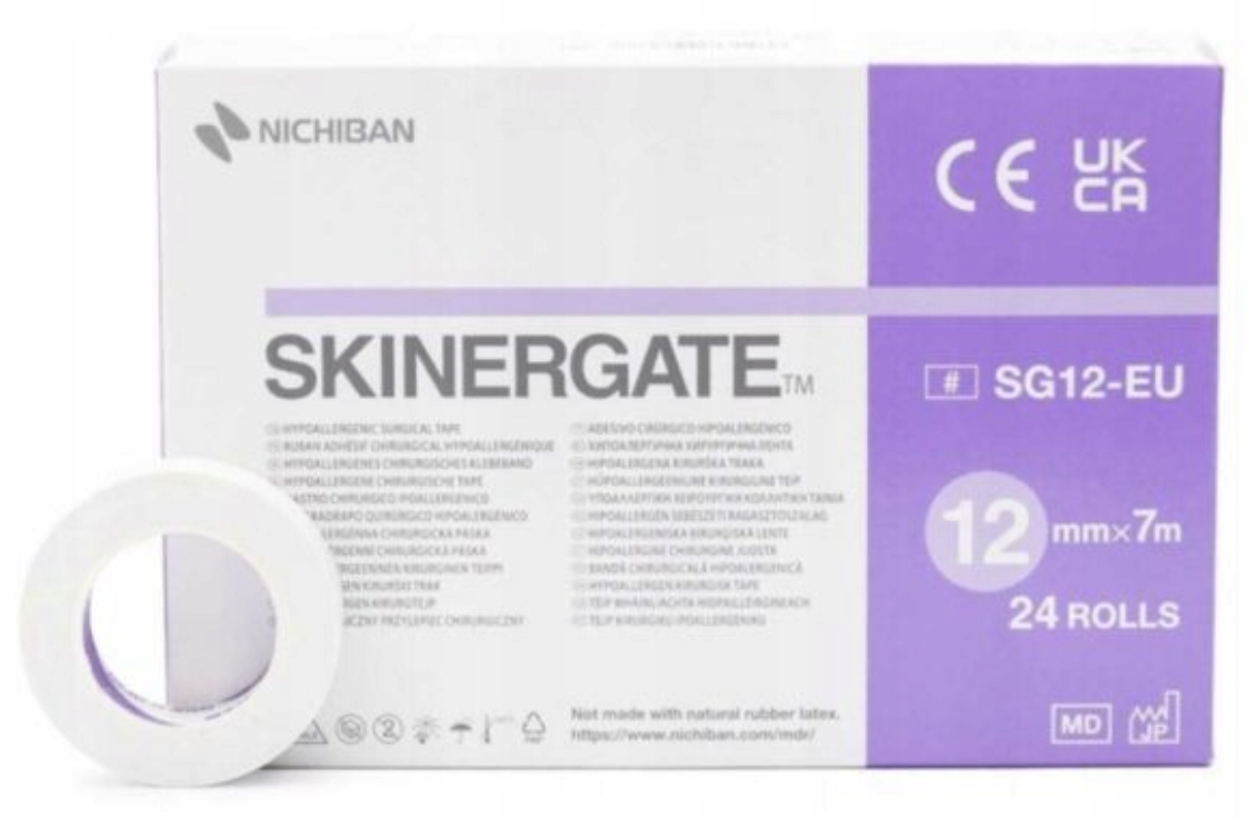 24x Nichiban taśma Skinergate do rzęs 1,2cm x 7m