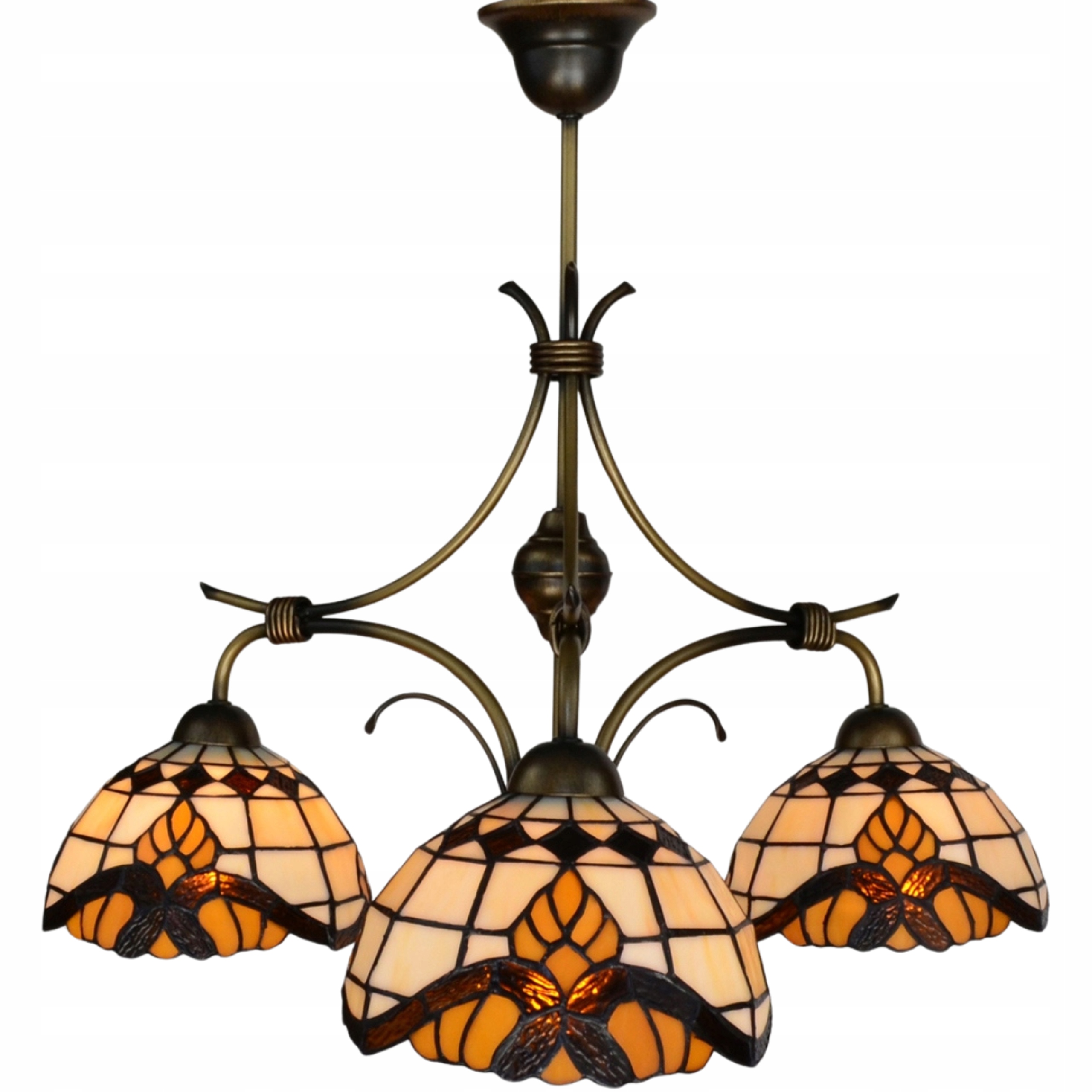 Závesná Stropná Vitrážová Lampa Tiffany Do Obývačky, Do Kuchyne, Retro Luster