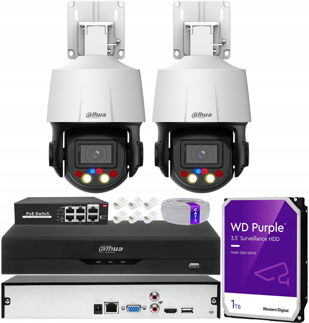 Sada na monitorovanie Ip 4MPx Dahua 2 kamery Ptz SD3E405DB-GNY-A-PV1 TioC