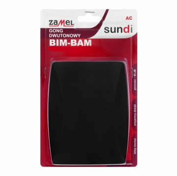 DZWONEK DO DRZWI PRZEWODOWY BIM-BAM ZAMEL GNT-921 Kolor czarny