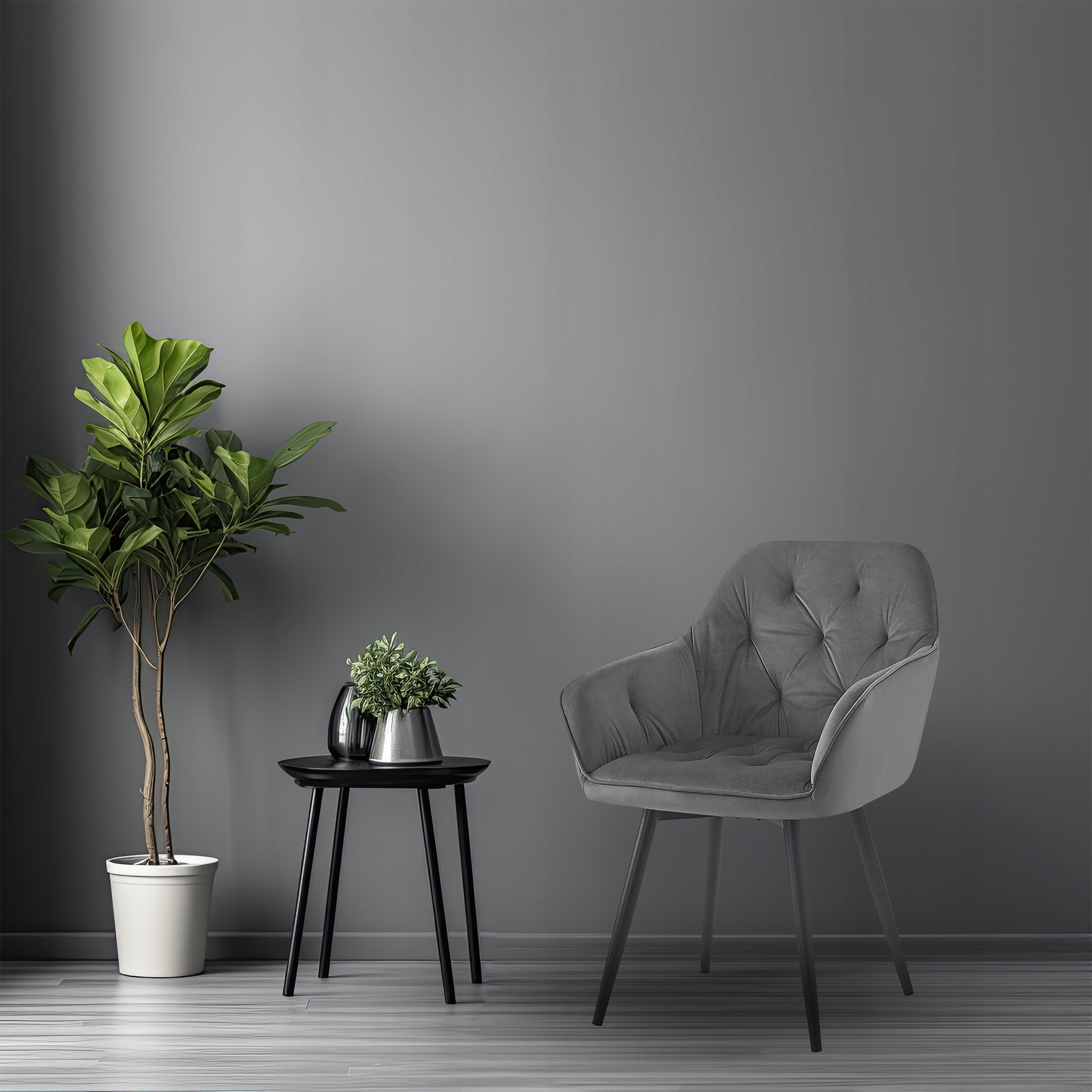 KRZESŁO TAPICEROWANE OBROTOWE 360 WELUROWE SALON JADALNIA JULIA KO202 SZAR Wysokość mebla 81 cm