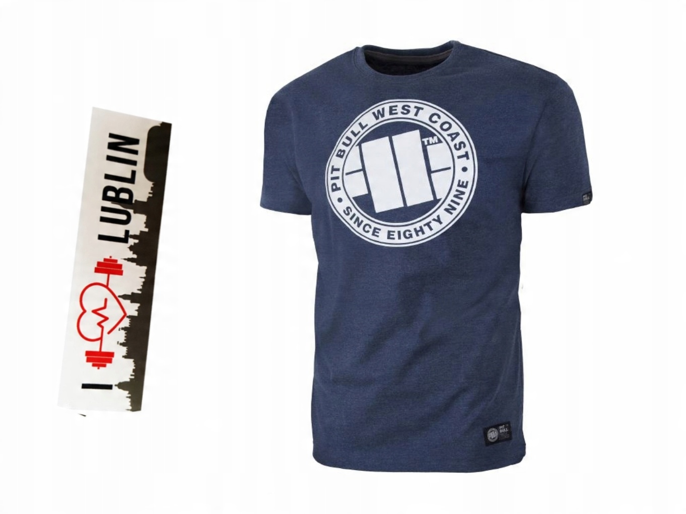 

Pit Bull T-Shirt Chest Logo Grey Melange Koszulka