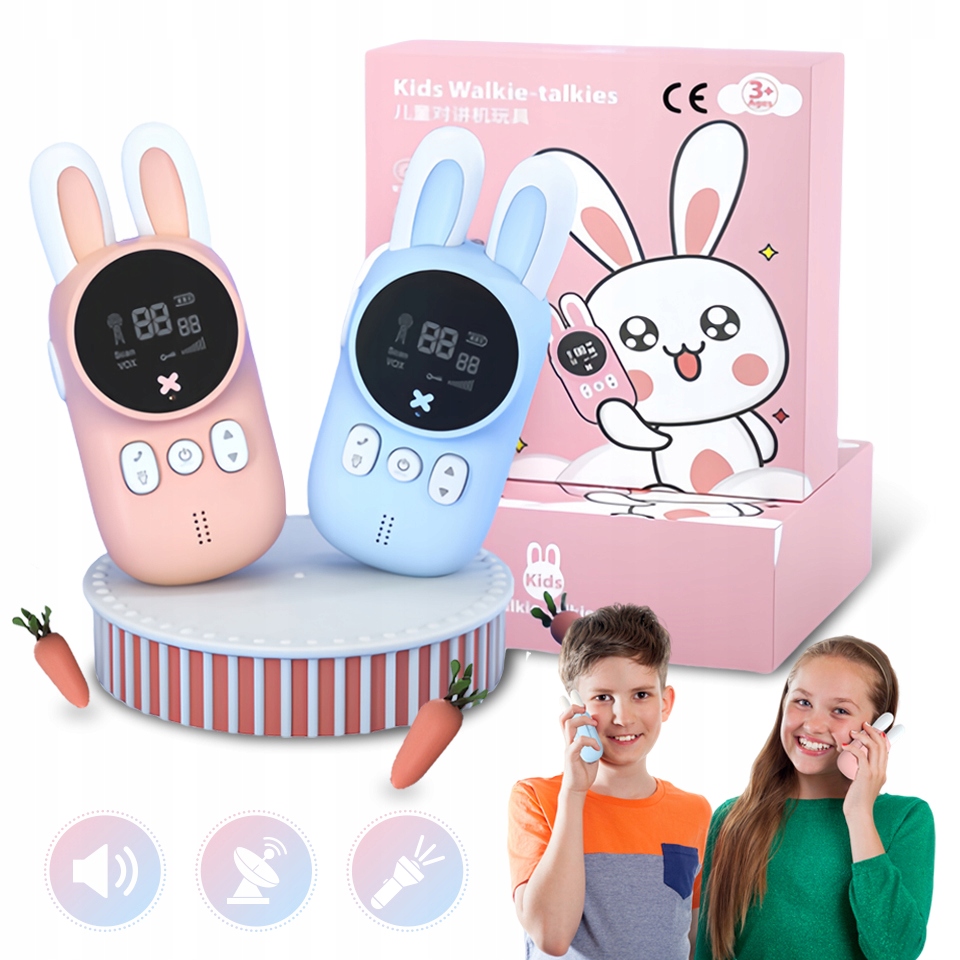 WALKIE TALKIE DLA DZIECI KRÓTKOFALÓWKA ZESTAW 2SZT