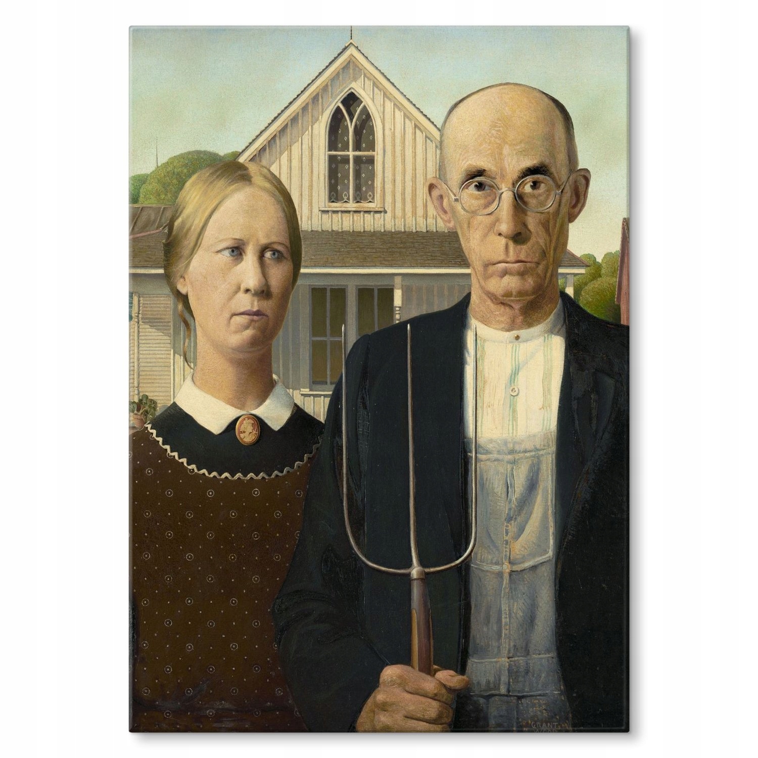 

Plakat metalowy American gothic Wood S