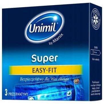 

Prezerwatywy lateksowe Unimil Easy Fit 3 szt