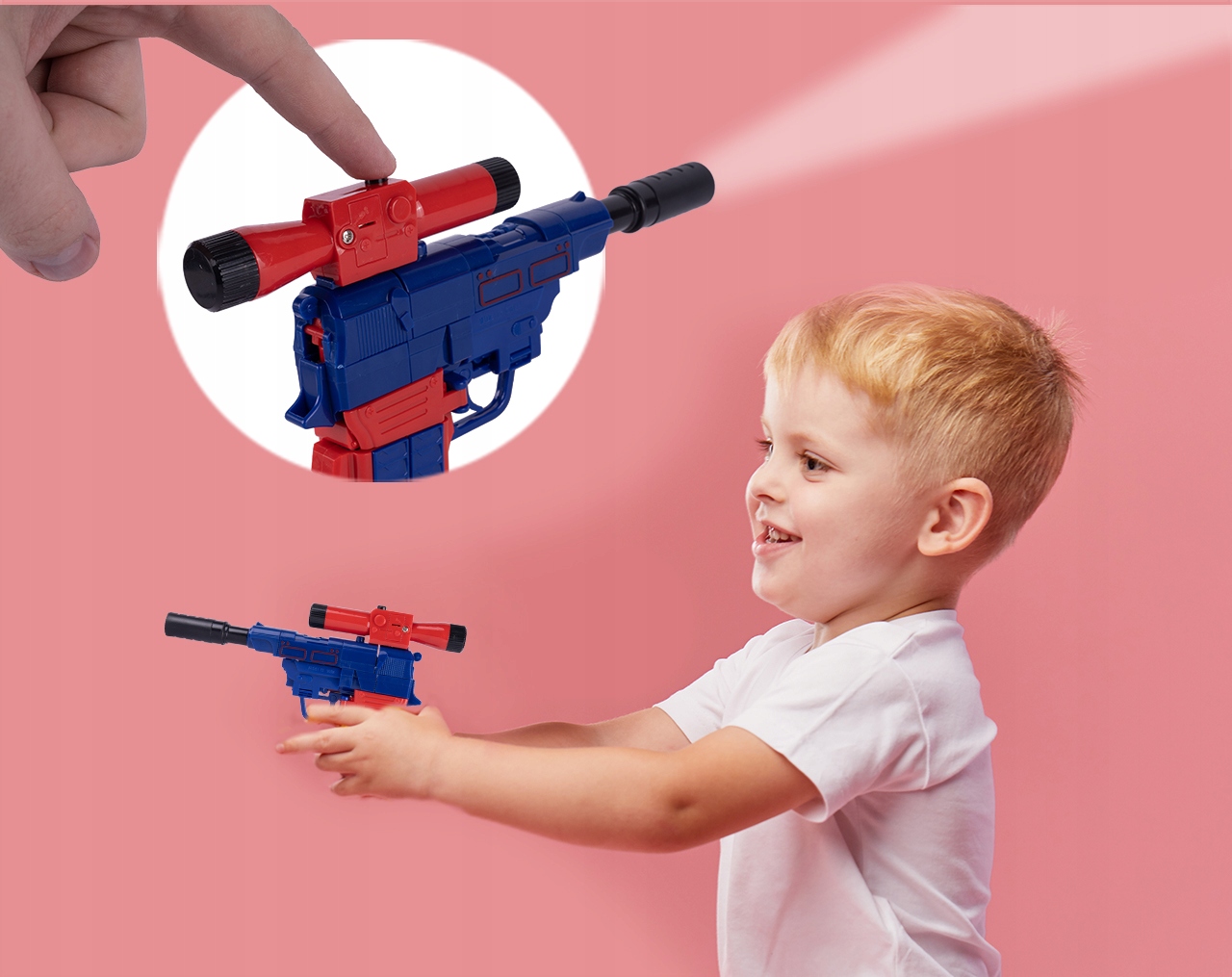 ROBOT PISTOLET TRANSFORMACJA ŚWIECĄCY RZUTNIK Głębokość produktu 6 cm