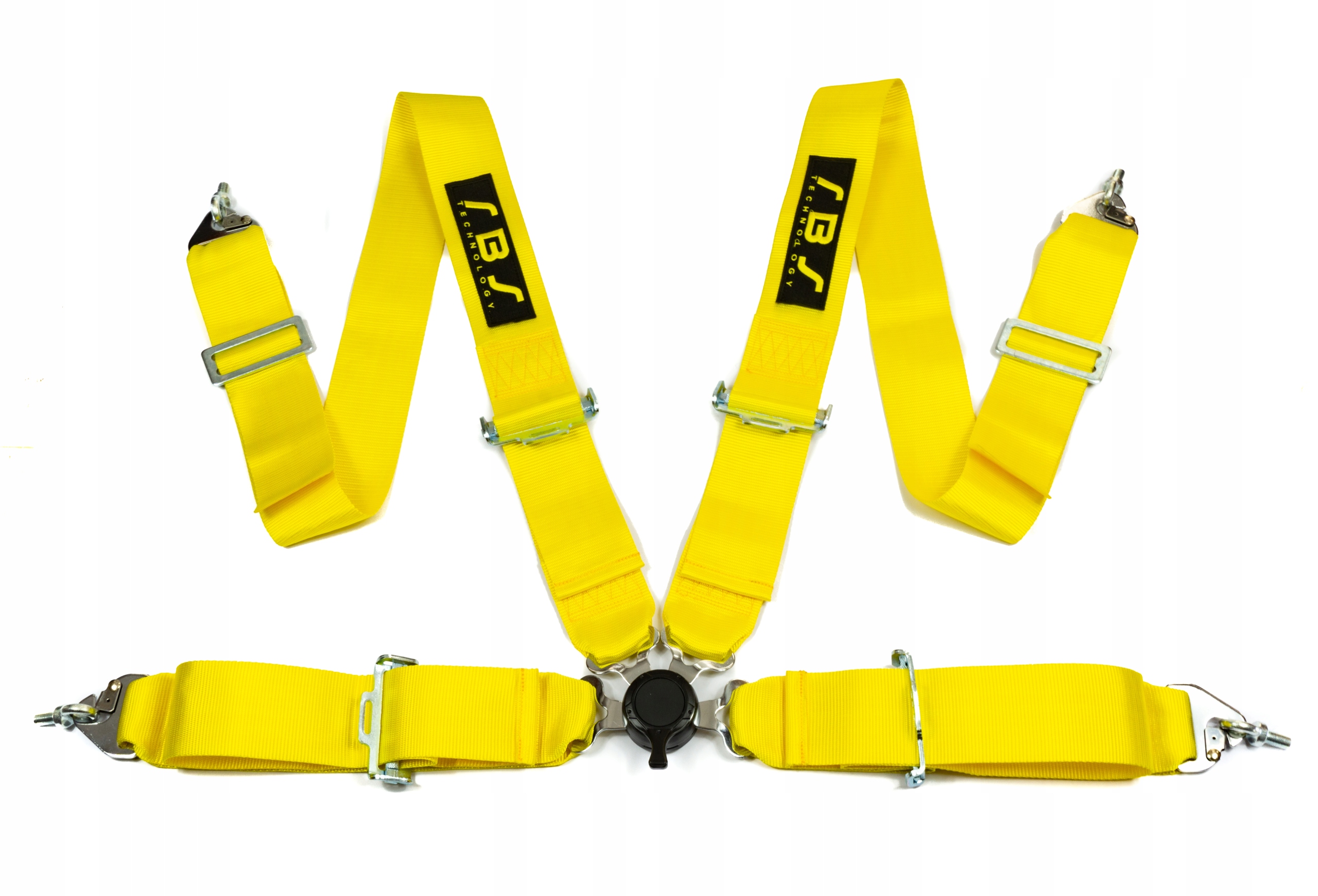 Pasy szelkowe sportowe 4 punktowe RBS 3 zolte